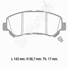 IBD-1100 IPS Parts Комплект тормозных колодок, дисковый тормоз