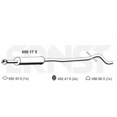 650175 ERNST Средний глушитель выхлопных газов