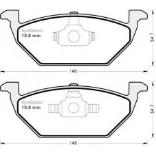 424 MGA Комплект тормозных колодок, дисковый тормоз