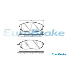 5501223508 EUROBRAKE Комплект тормозных колодок, дисковый тормоз