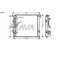 HY2182 AVA Радиатор, охлаждение двигателя