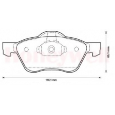 572431B BENDIX Комплект тормозных колодок, дисковый тормоз