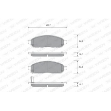 151-2095 WEEN Комплект тормозных колодок, дисковый тормоз