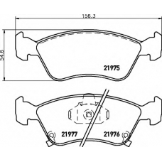 8DB 355 016-981 HELLA Комплект тормозных колодок, дисковый тормоз