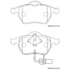 KD7558 ASIMCO Комплект тормозных колодок, дисковый тормоз