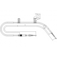 44005500 TEXTAR Трос, стояночная тормозная система