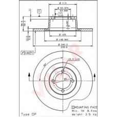628.1852 VILLAR Тормозной диск