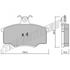 026.1 TRUSTING Комплект тормозных колодок, дисковый тормоз