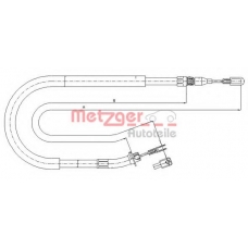10.9874 METZGER Трос, стояночная тормозная система
