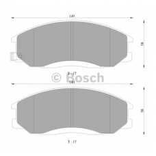 0 986 AB3 040 BOSCH Комплект тормозных колодок, дисковый тормоз