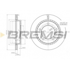DBA746V BREMSI Тормозной диск