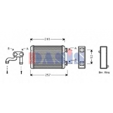 903120N AKS DASIS Теплообменник, отопление салона