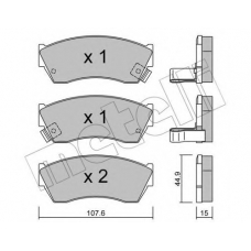 22-0168-0 METELLI Комплект тормозных колодок, дисковый тормоз