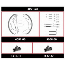 SPK 3091.03 ROADHOUSE Комплект тормозов, барабанный тормозной механизм