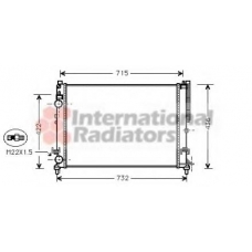 43002259 VAN WEZEL Радиатор, охлаждение двигателя