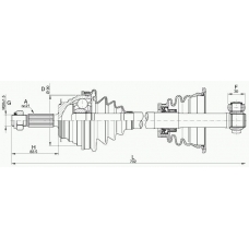DRS6283.00 OPEN PARTS Приводной вал