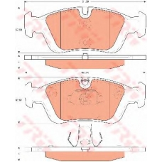 GDB7680 TRW Комплект тормозных колодок, дисковый тормоз