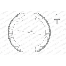 152-2500 WEEN Комплект тормозных колодок, стояночная тормозная с