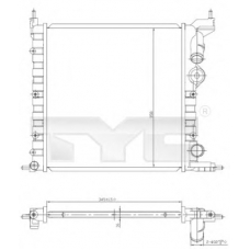 728-0030 TYC Радиатор, охлаждение двигателя