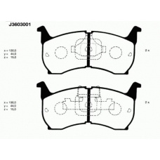 J3603001 NIPPARTS Комплект тормозных колодок, дисковый тормоз