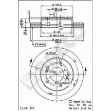 BS 8286 BRECO Тормозной диск