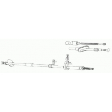 OP02208 CEF Трос, стояночная тормозная система