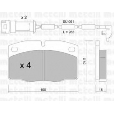 22-0044-2K METELLI Комплект тормозных колодок, дисковый тормоз
