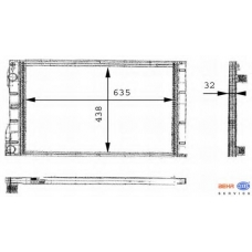 8MK 376 717-031 HELLA Радиатор, охлаждение двигателя