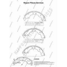 T350A80 NPS Комплект тормозных колодок