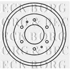 BBR7155 BORG & BECK Тормозной барабан
