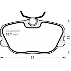230 MGA Комплект тормозных колодок, дисковый тормоз