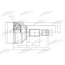 PCV1469 PATRON Шарнирный комплект, приводной вал