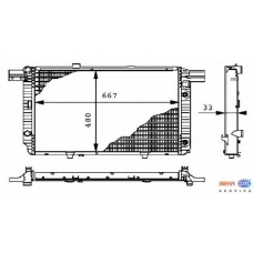 8MK 376 711-091 HELLA Радиатор, охлаждение двигателя