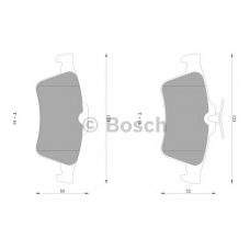 0 986 AB1 445 BOSCH Комплект тормозных колодок, дисковый тормоз
