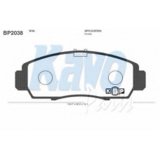BP-2038 KAVO PARTS Комплект тормозных колодок, дисковый тормоз