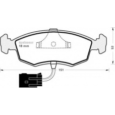 324 MGA Комплект тормозных колодок, дисковый тормоз