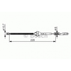 1 987 482 122 BOSCH Трос, стояночная тормозная система