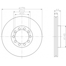 8DD 355 117-571 HELLA PAGID Тормозной диск