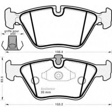 454 MGA Комплект тормозных колодок, дисковый тормоз