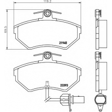 8DB 355 018-451 HELLA Комплект тормозных колодок, дисковый тормоз