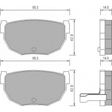 641481 ROULUNDS Комплект тормозных колодок, дисковый тормоз