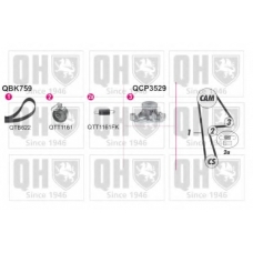 QBPK7590 QUINTON HAZELL Водяной насос + комплект зубчатого ремня