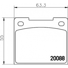 8DB 355 005-971 HELLA Комплект тормозных колодок, дисковый тормоз