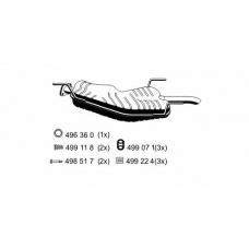 043069 ERNST Глушитель выхлопных газов конечный