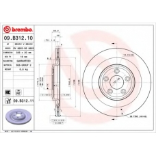 09.B312.11 BREMBO Тормозной диск