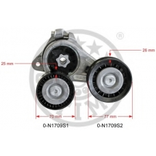 0-N1709 OPTIMAL Натяжитель ремня, клиновой зубча