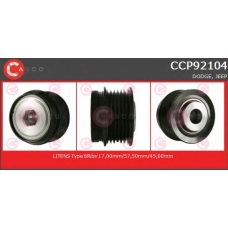 CCP92104 CASCO Ременный шкив, генератор