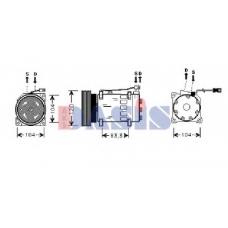 850782N AKS DASIS Компрессор, кондиционер