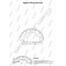 T350A28 NPS Комплект тормозных колодок