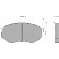 423381 ROULUNDS Комплект тормозных колодок, дисковый тормоз